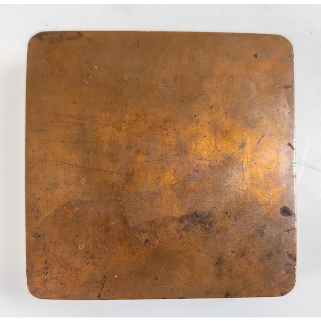 20th Century Chinese Paktong and Copper Scholar's Ink Box With Fishermen For Sale - Image 13 of 14