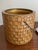 Vintage Mid Century Modern Woven Ice Bucket With Glass Liner & Brass Finish Lid. For Palm Beach Regency, British Colonial & Natural Decor. Heavy Pc. For Sale - Image 11 of 11