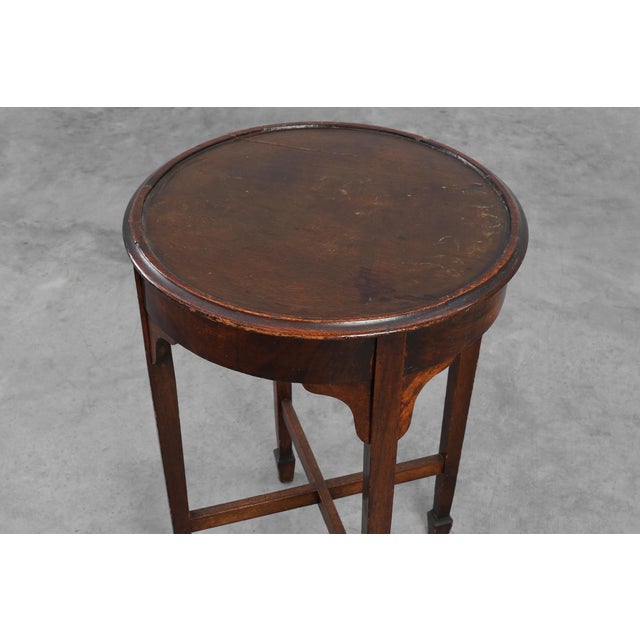Brown Rustic Round Side Table, France, 19th Century For Sale - Image 8 of 11