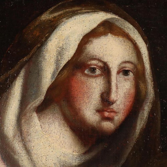 Unknown Artist, Madonna with Sleeping Child, Oil on Canvas, Framed For Sale - Image 4 of 12