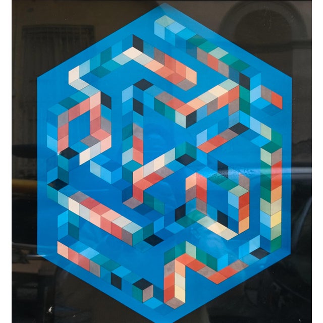 Victor Vasarely, BABEL 3, 1970, Silkscreen For Sale - Image 4 of 5