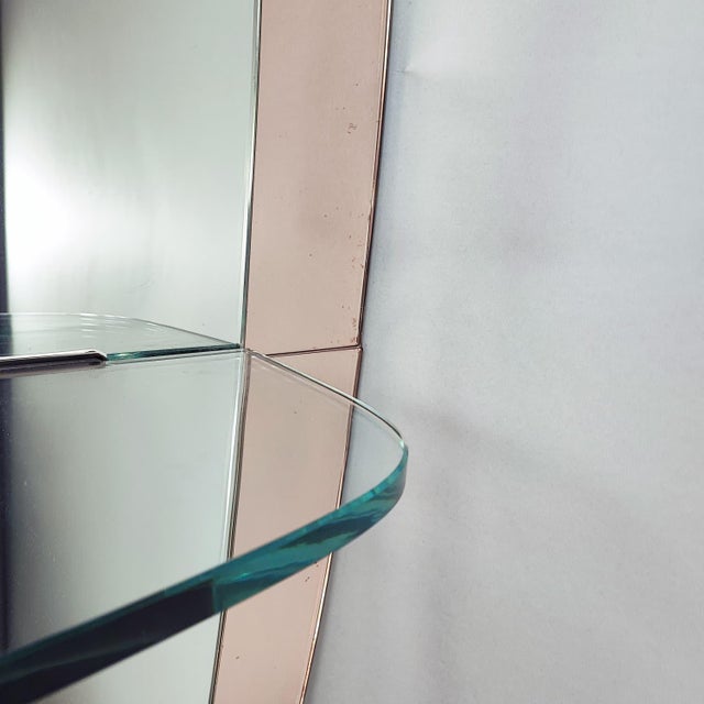 1950s Large Mirror with Shelf, Crystal Art Design, 1950s For Sale - Image 5 of 8