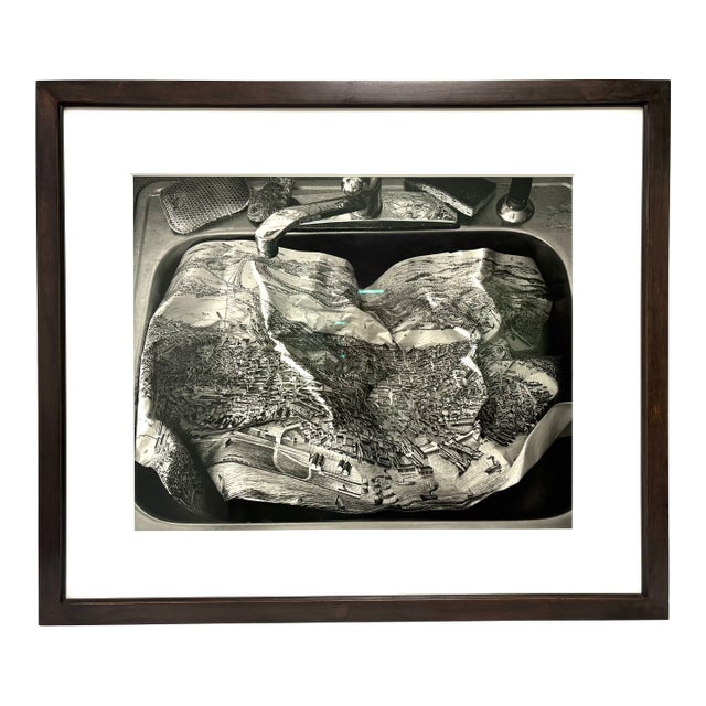 Abelardo Morell Limited Edition Gelatin Silver Print 'Map in Sink', 1996 - Framed For Sale