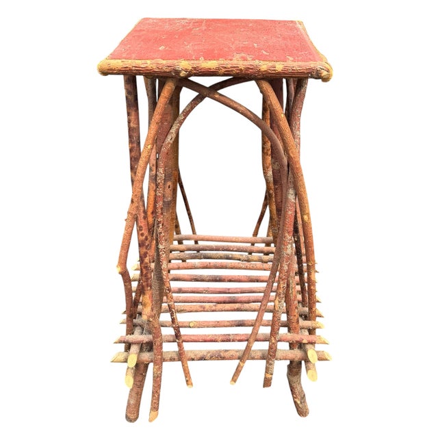 Pair of Adirondack Style Twig Tables For Sale - Image 4 of 18