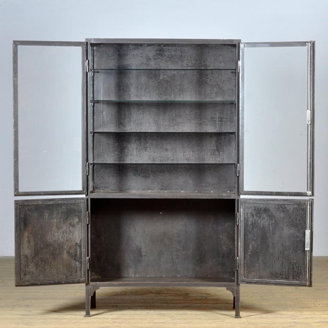 Polished Iron Medical Cabinet, 1930s For Sale - Image 4 of 11