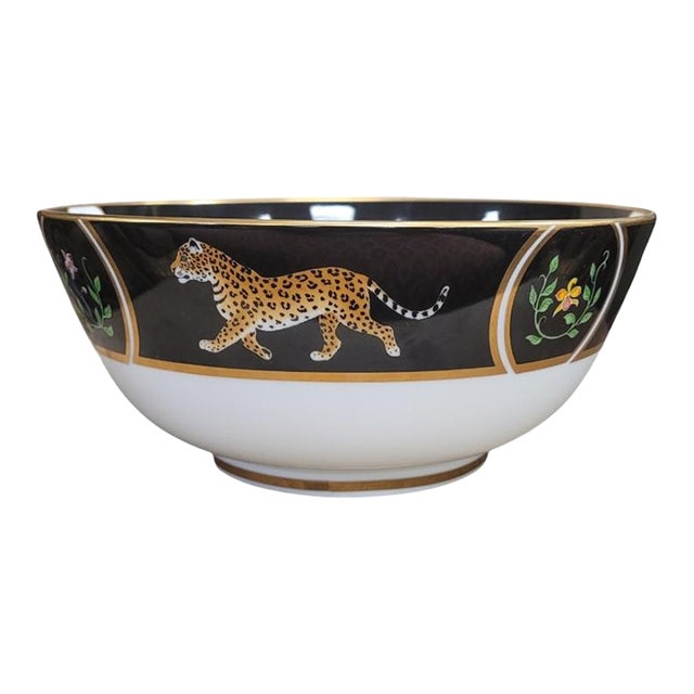 Lynn Chase Jaguar Porcelain Bowl For Sale
