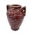 Mid-Century Modern 1960s Red Art Pottery Vase With Dual Handles & Sculpted Floral Relief For Sale - Image 3 of 9