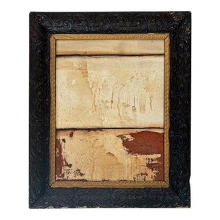“Phoenix” Abstract Art in Antique Frame, Southwest Transitional Wall Art by JTS For Sale