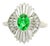 0.72 Carat Brazilian Green Paraiba Diamond Platinum Halo Ring, Gia Certified, Size 8.75 For Sale