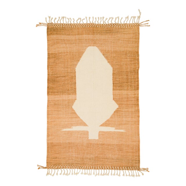 Moroccan Flatweave Wool Rug by Azele Studio For Sale