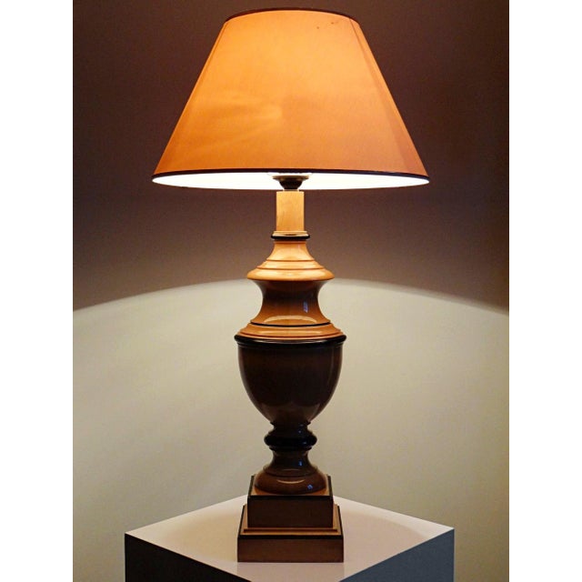 Mid-Century Modern Large Verdennes Lamp in Turned Wood from Le Dauphin, 1970s For Sale - Image 3 of 16