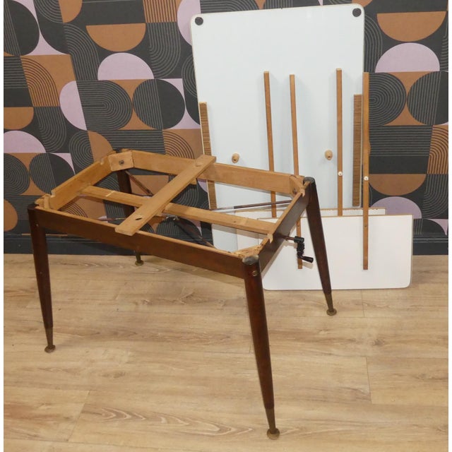 Vintage Extendable Coffee Table with Crank, 1960s For Sale - Image 10 of 11