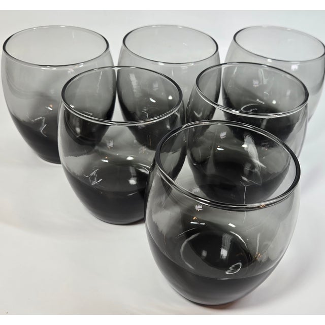 Mid Century Smoky Gray Roly Polies- Set of Seven For Sale - Image 4 of 10