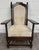 Vintage Jacobean Revival or Tudor Style Barley Twist Oak Armchair and Rocker Set For Sale - Image 9 of 17
