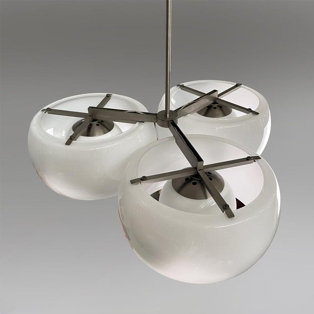 Silver Mid-Century Modern Italian Pendant Light by Vico Magistretti for Artemide, 1970s For Sale - Image 8 of 15