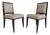 Beige Leather Side Chairs with Brass from the Hotel Baur Au Lac Zurich, 1980, Set of 2 For Sale