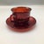 French French Ruby Red Cup and Saucers-Set of 4 For Sale - Image 3 of 12