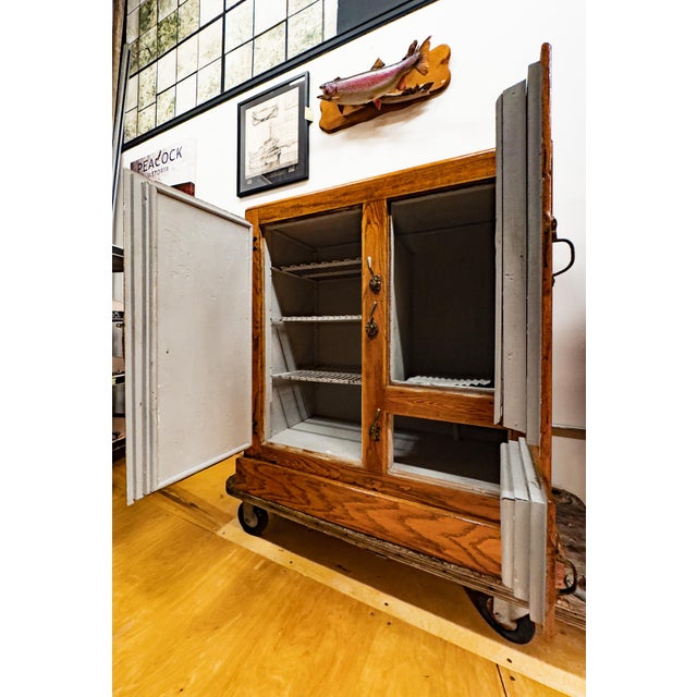 Antique Oak Ice Box For Sale - Image 15 of 17