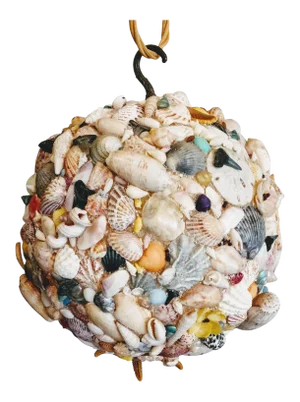Mid Century Coastal Shell Sculpture Sphere