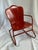 1940s 1930’s Rare Vintage John Gordon Rideout Red Clamshell Metal Child's Chair For Sale - Image 5 of 11