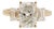 18k Yellow Gold 3.59ctw Cushion Cut Lab Grown Diamond Tree-Stone Engagement Ring, Size 7.75 For Sale
