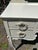 1950s Charming White Painted Wood Vanity With Oval Mirror For Sale - Image 5 of 17