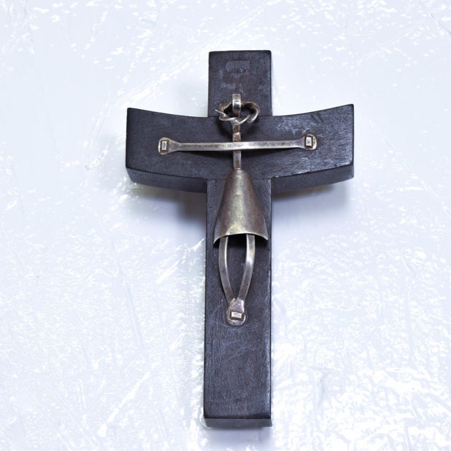 1940s Los Castillo Abstract Cross Thick Mahogany Wood +