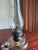 Antique, 19th Century Glass Finger Lamp Chamber Lamp Brass Hornet Burner Clear Glass For Sale - Image 4 of 14