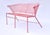 Woodard Furniture Co. Mid-Century Modern Settee by Salterini, Flamingo Pink, Usa, 1960s For Sale - Image 4 of 10
