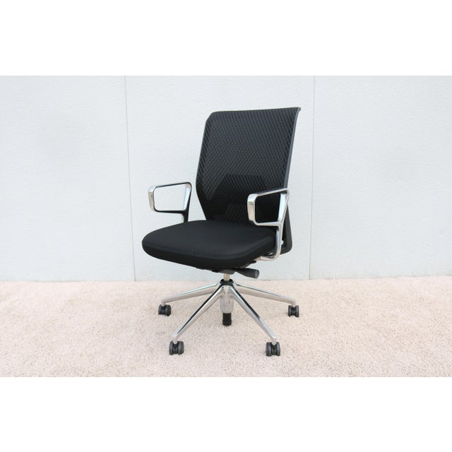 Modern Antonio Citterio for Vitra Ergonomic Id Mesh Black Office Desk Chair For Sale In New York - Image 6 of 13