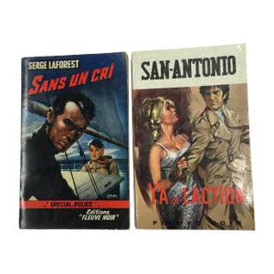 Vintage French Thrillers, Police 1960s - Pair