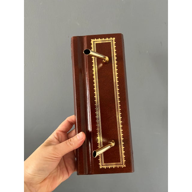 1970s 1970s Italian Leather Scully & Scully Double Pen Holder For Sale - Image 5 of 12