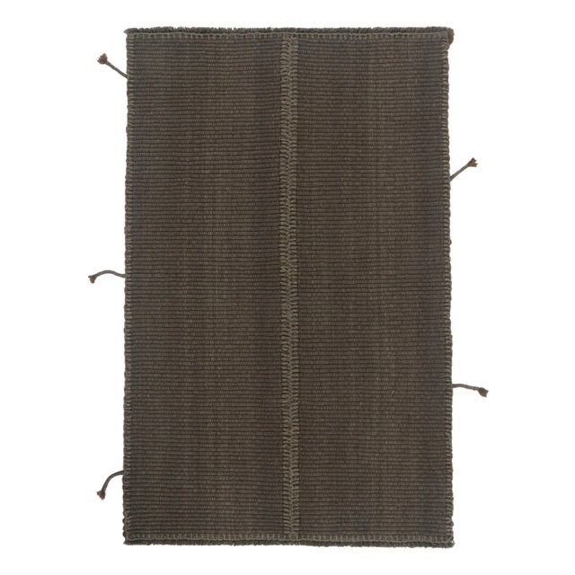Textile Rug & Kilim’s Contemporary Kilim in Gray With Brown Accents For Sale - Image 7 of 7