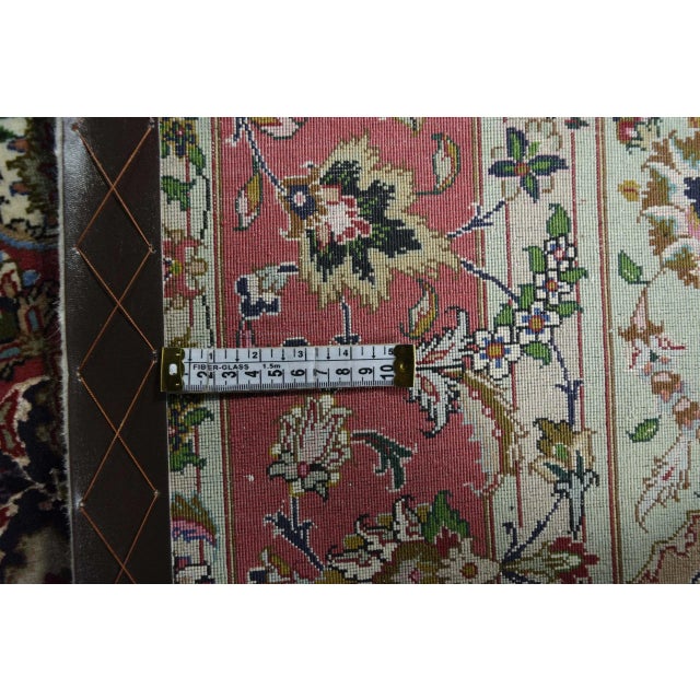 Hand-Knotted Tabriz 50raj Oriental Rug with Silk For Sale - Image 12 of 13