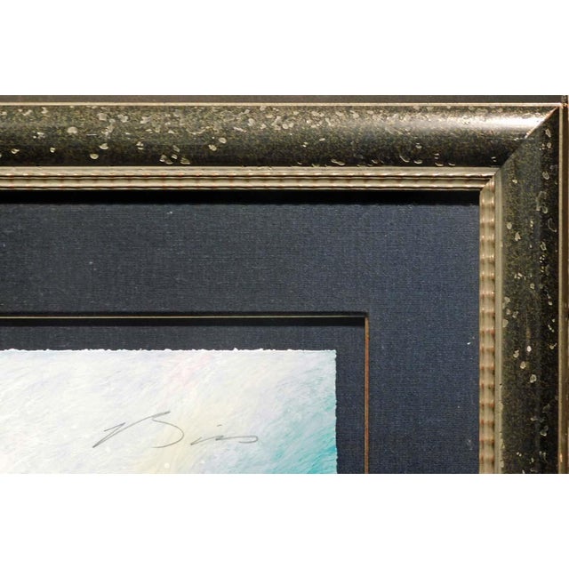 1990s Earl Biss "Camp at the Gap Near Arrow Creek" Custom Framed Hand Signed For Sale - Image 4 of 5