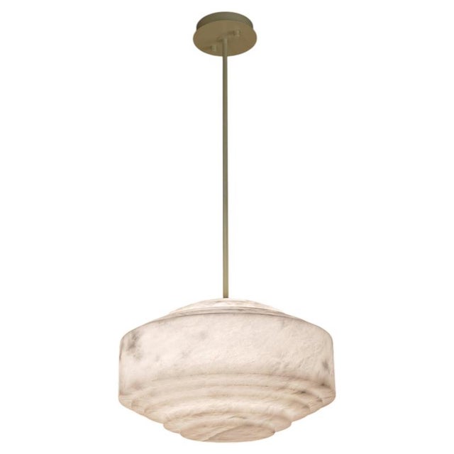 Black Marina Pendant Lamp by United Alabaster For Sale - Image 8 of 8