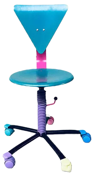 Colorful Desk Chair, 1980s