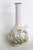 White Ceramic Rounded Tapered Bud Vase With Colorful Floral Garden Motif #5116b For Sale - Image 4 of 12