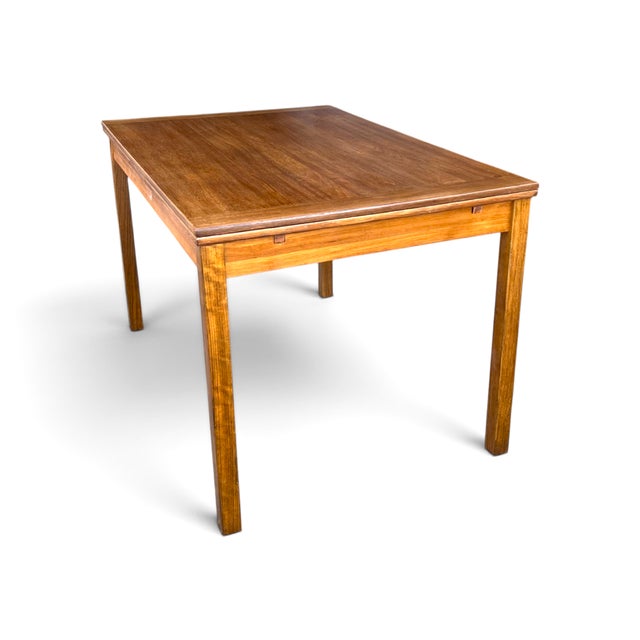 1960s 1960s Scandinavian Mid-Century Modern Teak Dining Table With Hidden Extension Leaves For Sale - Image 5 of 8