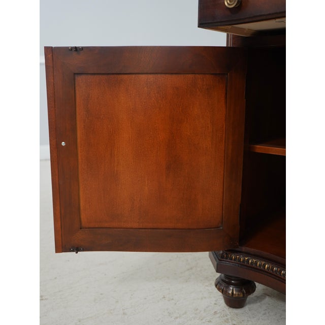 1990s Century Marble Top Cherry Server Cabinet For Sale - Image 5 of 18