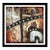 Neutral & Grungy Polyptych Grid 7 - #7 - 8x8 Abstract Painting Reproduction by Susan Olivio For Sale