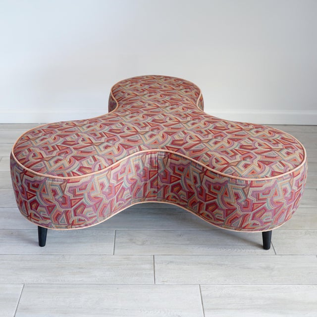 Late 20th Century Milo Baughman for Thayer Coggin Trefoil Ottoman For Sale - Image 9 of 11