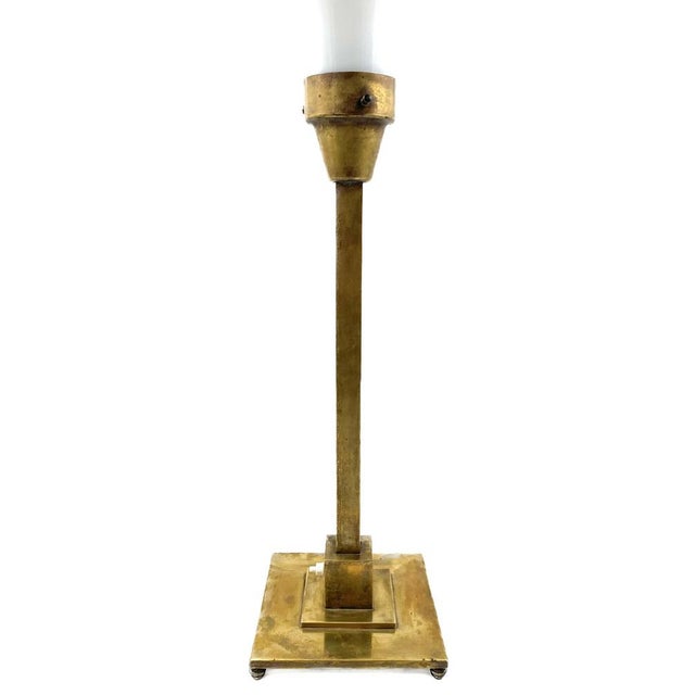 Large Brass Table Lamp by A. Boffelli, Milan, Italy, 1935 For Sale - Image 9 of 18