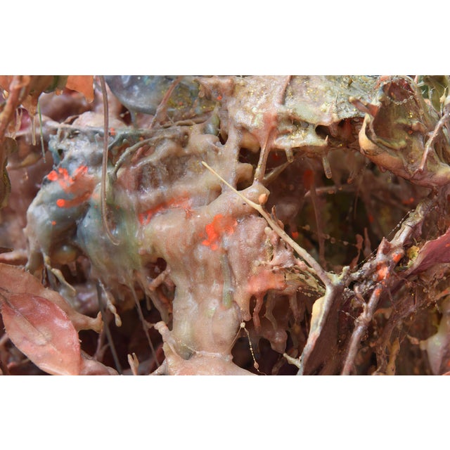 Christina Rodriquez MIxed Media Paint and Resin Wall Sculpture 2006 For Sale - Image 9 of 12