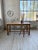 Antique small farmhouse table in a rustic style, with a square base and central stretcher. Made entirely of oak, it has a...