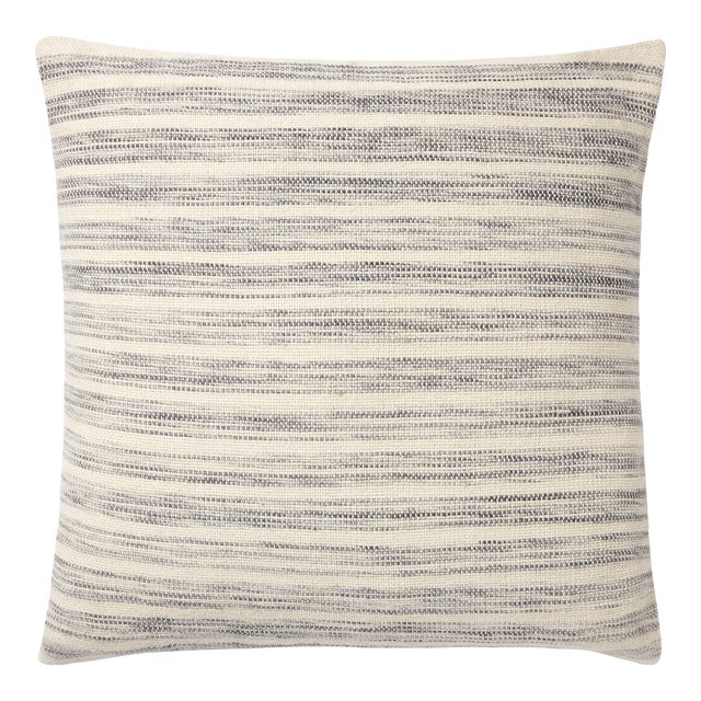 Amber Lewis x Loloi Marielle Ivory / Stone 22'' x 22'' Cover Only Pillow For Sale