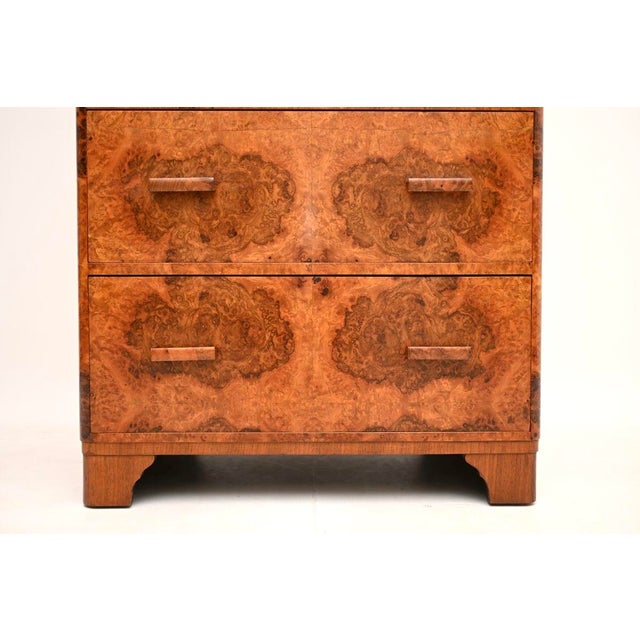 Art Deco Burr Walnut Chest of Drawers, 1930s For Sale - Image 12 of 13