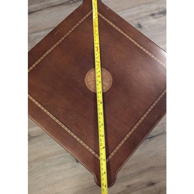 Vintage MCM Bombay Co Flip Top Tripod Occasional Side Table For Sale - Image 4 of 12