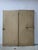 Pair of single-sided doors in patinated wood One side with molding and central rosette Good condition Dimensions: H 200 x...