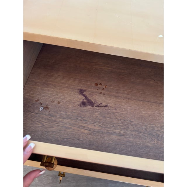 1960s Pair of Faux Goatskin Nightstands For Sale - Image 10 of 12